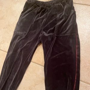 Velvet grey sweatpants